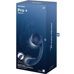 Satisfyer AIR Pulse Pro+ Wave 4 G-Punt Vibrator met App-bediening donkerblauw Satisfyer AIR Pulse Pro+ Wave 4 G-Punt Vibrator met App-bediening donkerblauw - Afbeelding 6