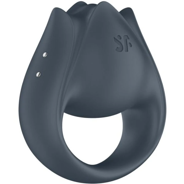 Satisfyer Partner Perfect Pair 2 Multivibrator 2-in-1 Penisring en vingerstimulator Grijs
