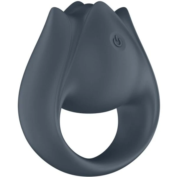 Satisfyer Partner Perfect Pair 2 Multivibrator 2-in-1 Penisring en vingerstimulator Grijs