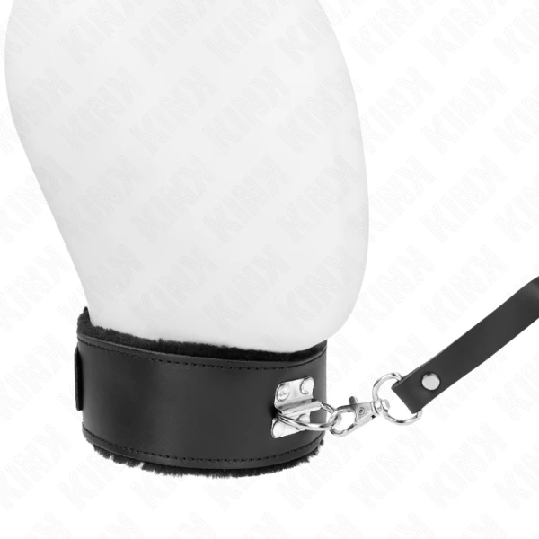 Kink Collar & GAG Halskette met riem van zwart lederen band