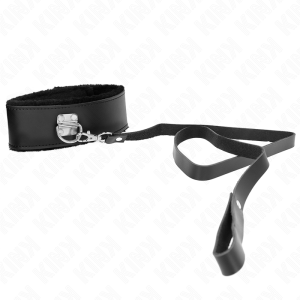 Kink Collar & GAG Halskette met riem van zwart lederen band Kink Collar & GAG Halskette met riem van zwart lederen band - Afbeelding 4