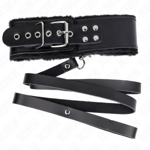 Kink Collar & GAG Halskette met riem van zwart lederen band Kink Collar & GAG Halskette met riem van zwart lederen band - Afbeelding 5