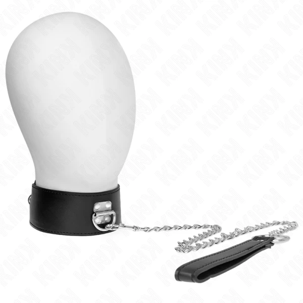 Kink Collar & GAG Halskette met riem en brede zwarte band