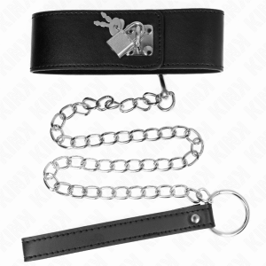 Kink Collar & GAG Halskette met riem en brede zwarte band Kink Collar & GAG Halskette met riem en brede zwarte band - Afbeelding 4