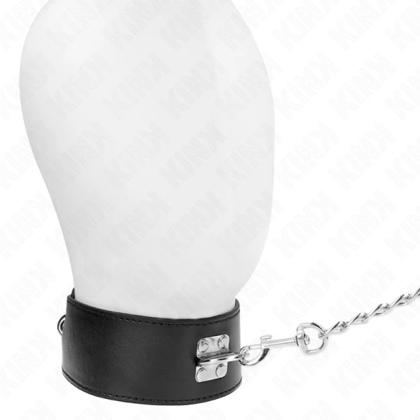 Kink Collar & GAG Halskette met riem en brede zwarte band