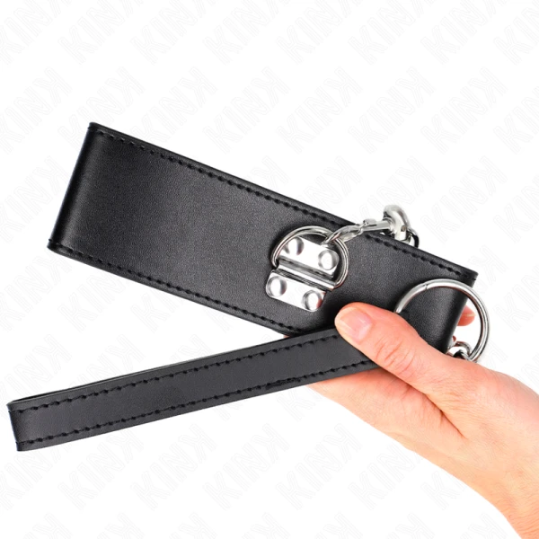 Kink Collar & GAG Halskette met riem en brede zwarte band