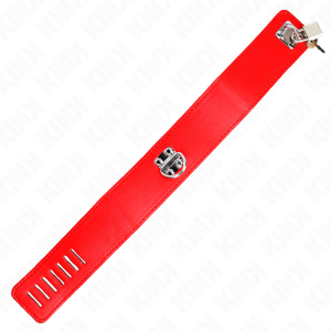 Kink Collar & GAG Halskette mit breitem rotem Band und Gürtel Kink Collar & GAG Halskette mit breitem rotem Band und Gürtel – Bild 6
