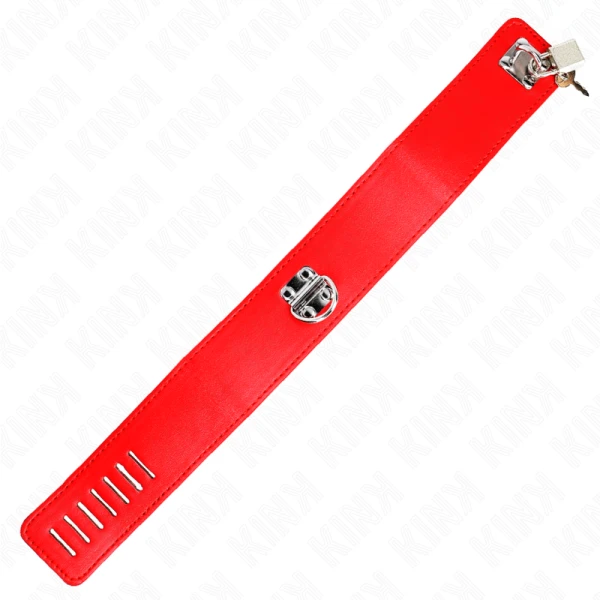Kink Collar & GAG Halskette mit breitem rotem Band und Gürtel Kink Collar & GAG Halskette mit breitem rotem Band und Gürtel