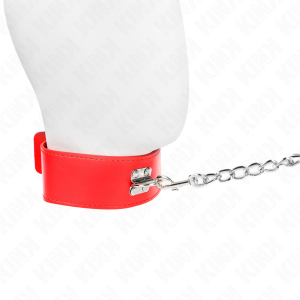 Kink Collar & GAG Halskette mit breitem rotem Band und Gürtel Kink Collar & GAG Halskette mit breitem rotem Band und Gürtel – Bild 5