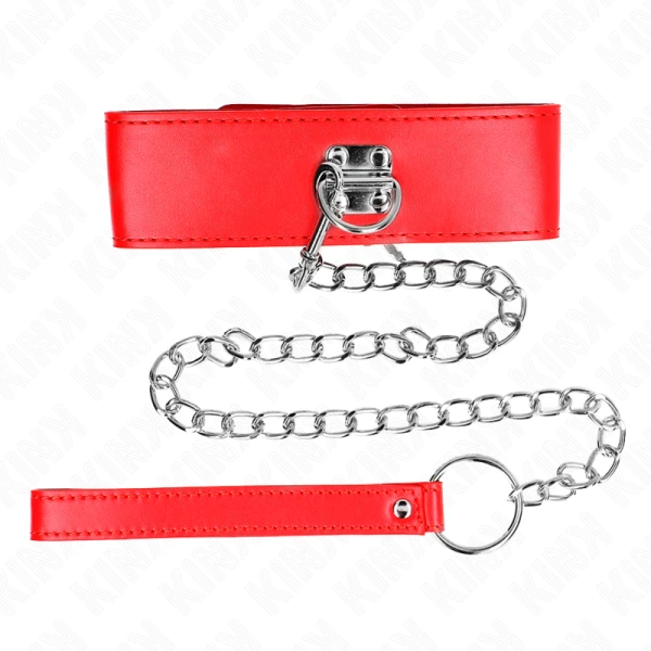 Kink Collar & GAG Halskette mit breitem rotem Band und Gürtel Kink Collar & GAG Halskette mit breitem rotem Band und Gürtel