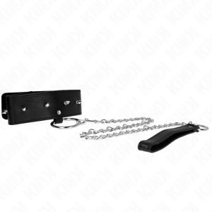 Kink Collar & GAG Halsband met riem en zilveren noppen Kink Collar & GAG Halsband met riem en zilveren noppen - Afbeelding 2