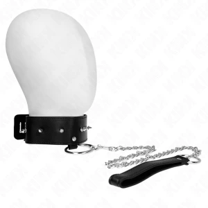 Kink Collar & GAG Halskette mit Leine und silbernen Nieten