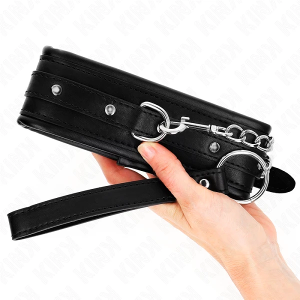 Kink Collar & GAG Halskette met glanzende gespenband