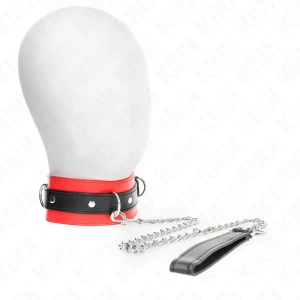 Kink Collar & GAG Collar with Belt in red