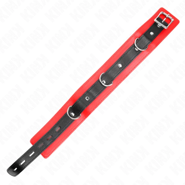 Kink Collar & GAG Halsband mit Gürtel rot