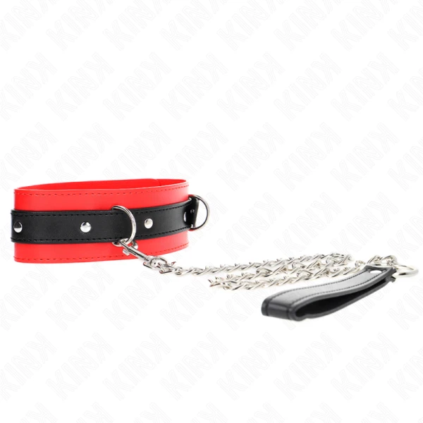 Kink Collar & GAG Halsband mit Gürtel rot