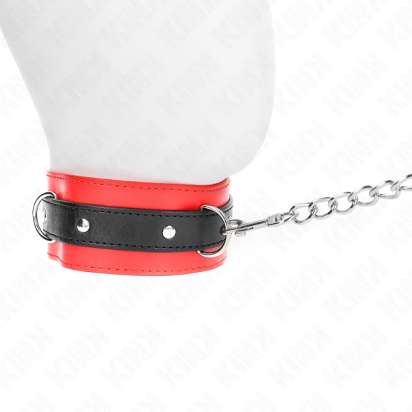 Kink Collar & GAG Halsband mit Gürtel rot