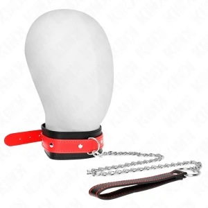 Kink Collar & GAG Halskette mit rotem Band, verstellbar