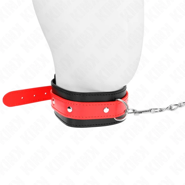 Kink Collar & GAG halsketting met rood lint, verstelbaar