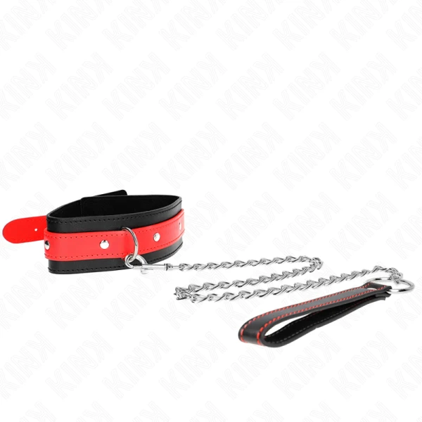 Kink Collar & GAG halsketting met rood lint, verstelbaar