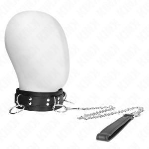 Kink Collar & GAG 3-Ring-Slavernij-Halsketting met Band Kink Collar & GAG 3-Ring-Slavernij-Halsketting met Band - Afbeelding 1