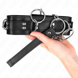 Kink Collar & GAG 3-Ring-Slavernij-Halsketting met Band Kink Collar & GAG 3-Ring-Slavernij-Halsketting met Band - Afbeelding 5