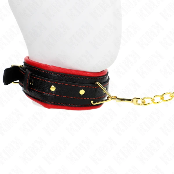 Kink Collar & GAG Halskette met schuimkunstlederen band, verstelbaar Kink Collar & GAG Halskette met schuimkunstlederen band, verstelbaar