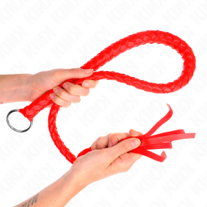 Kink Impact & Touch Schlangenpeitsche mit rotem Handring Kink Impact & Touch Schlangenpeitsche mit rotem Handring – Bild 1