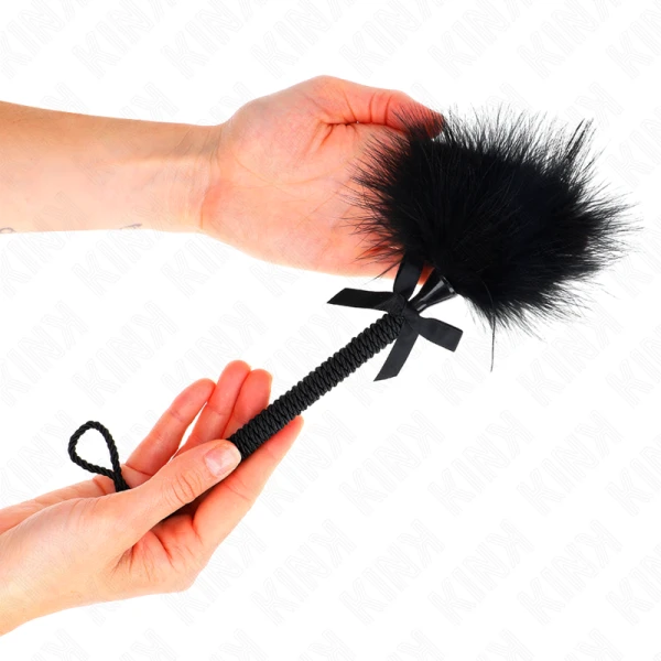 Kink Impact & Touch Nylonseilstab mit Kitzelfedern und schwarzer Schleife