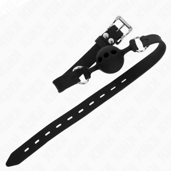 Kink Collar & GAG Vollsilikon-Knebel mit Kugel, schwarz Kink Collar & GAG Vollsilikon-Knebel mit Kugel, schwarz