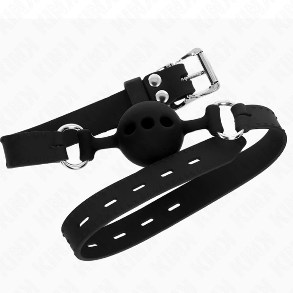 Kink Collar & GAG Vollsilikon-Knebel mit Kugel, schwarz Kink Collar & GAG Vollsilikon-Knebel mit Kugel, schwarz