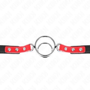 Kink Collar & GAG Knevel met meerdere O-ringen rood Kink Collar & GAG Knevel met meerdere O-ringen rood - Afbeelding 4