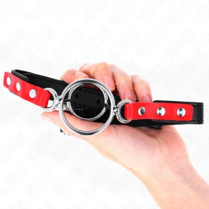Kink Collar & GAG Knebel mit mehreren O-Ringen rot