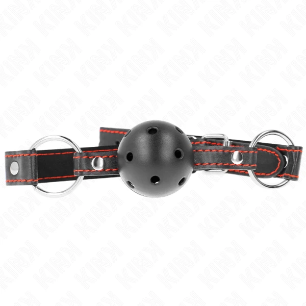 Kink Collar & GAG Holharde Zwarte Bal Knebel Model 2