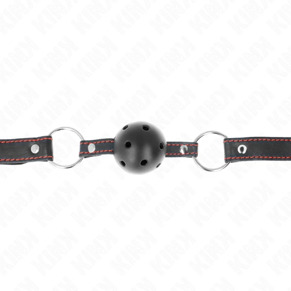 Kink Collar & GAG Holharde Zwarte Bal Knebel Model 2