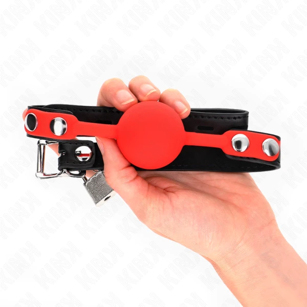 Kink Collar & GAG Siliconen balprop met slot