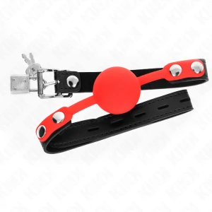Kink Collar & GAG Silikon-Ballknebel mit Schloss