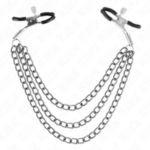 Kink Nipple Grip Nippelklemmen mit 3 Ketten schwarz