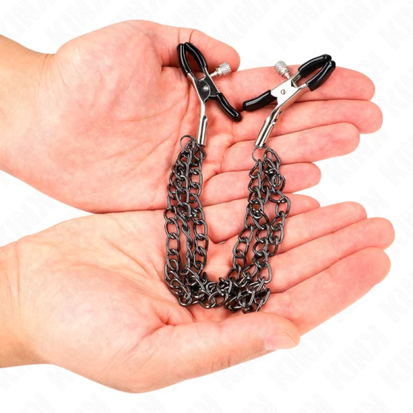 Kink Nipple Grip Nippelklemmen mit 3 Ketten schwarz