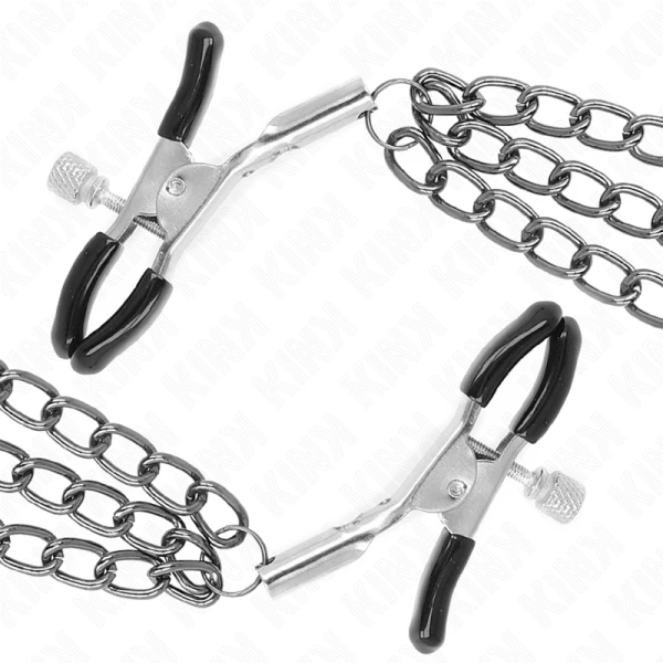 Kink Nipple Grip Nippelklemmen mit 3 Ketten schwarz