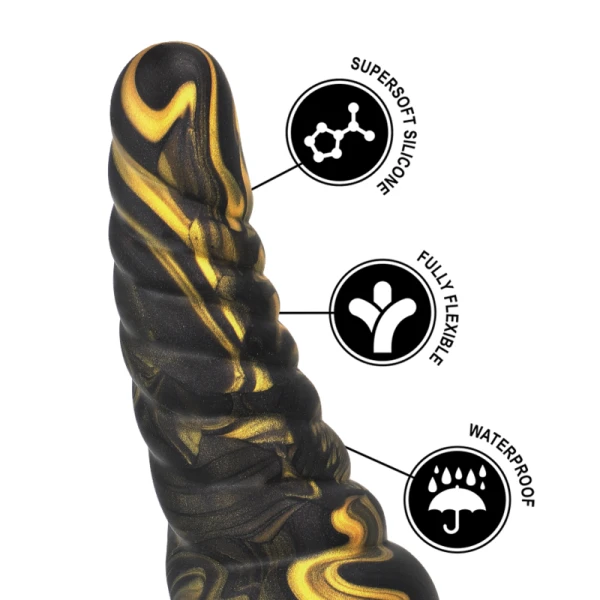 Epic Furias siliconen dildo met mythologisch ontwerp, 17,6 cm