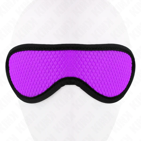 Kink Masked Allure Schubbenstructuur-oogmasker met paarse rand