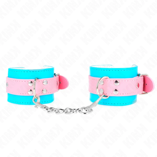 Kink Wrist Restraint schattige handboeien blauw/roze verstelbaar Kink Wrist Restraint schattige handboeien blauw/roze verstelbaar