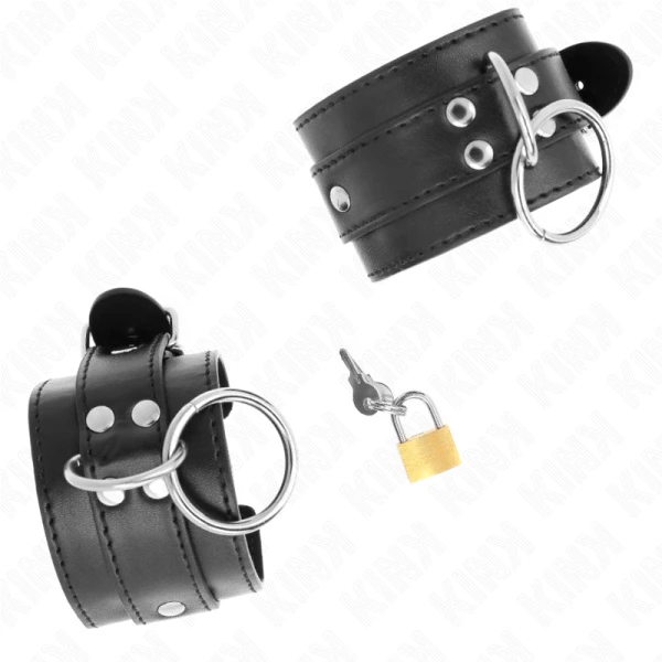 Kink Wrist Restraint Handboeien voor de polsen met O-ring, verstelbaar zwart