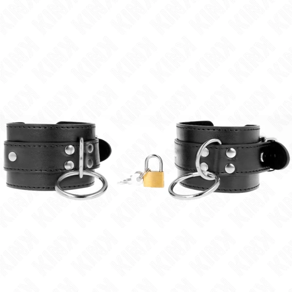 Kink Wrist Restraint Handboeien voor de polsen met O-ring, verstelbaar zwart