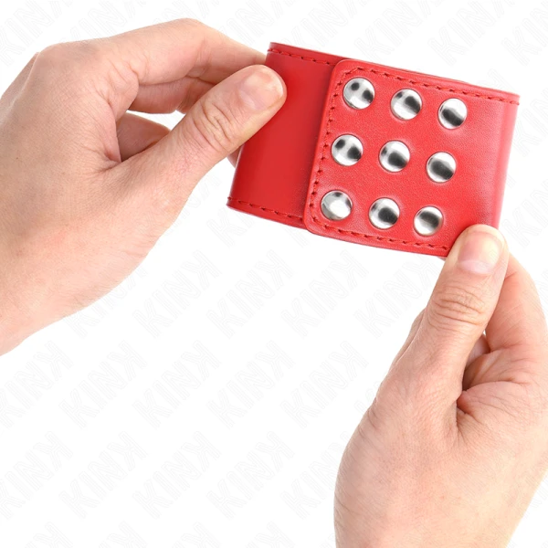 Kink Wrist Restraint Handgelenkfessel mit Druckverschluss rot verstellbar