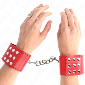 Kink Wrist Restraint polsboei met druksluiting rood verstelbaar