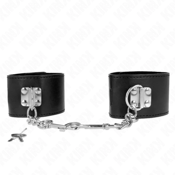 Kink Wrist Restraint handboei met hangslot zwart Kink Wrist Restraint handboei met hangslot zwart
