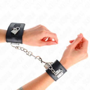 Kink Wrist Restraint with Padlock, Black