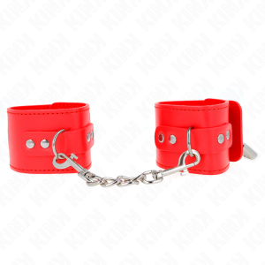 Kink Wrist Restraint Handgelenkfessel met hangslot rood Kink Wrist Restraint Handgelenkfessel met hangslot rood - Afbeelding 2